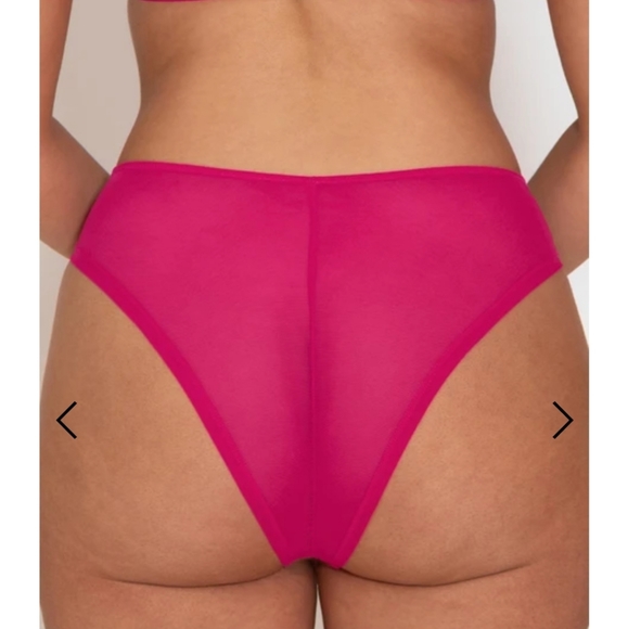 Eye Spy Balcony Bra and Panty Hot Pink - Picture 3 of 10